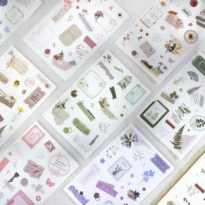 Set di adesivi per trasferimento floreali vintage per scrapbooking e decorazioni