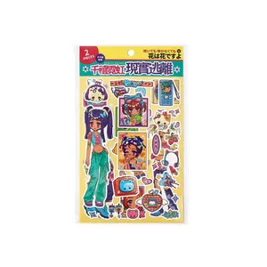 Retro-Anime-Stickerpackung im Y2K-Stil mit süßen Charakter-Designs für Journaling