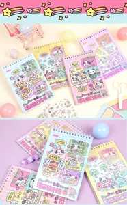 Cute pastel cartoon spiral notebooks with anime comic panel covers for DIY scrapbooks