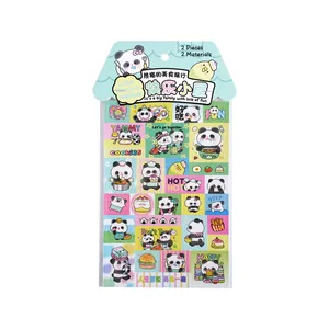 Cute cartoon panda food series sticker sheet for DIY journaling and scrapbook decoration