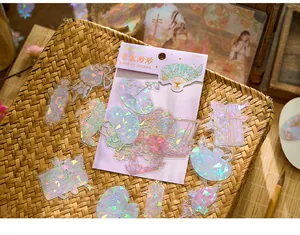 Autocollants en PET holographiques dorés pour journal