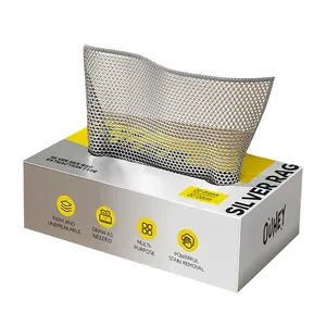 Dispenser box containing 20 silver silk extraction rags for heavy-duty kitchen cleaning