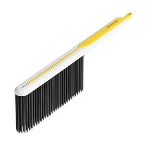 Multifunctional yellow and white 2-in-1 bed brush for sofa and mattress cleaning