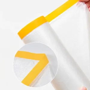 Disposable Plastic Furniture Dust Film Renovation Protective Masking Tape Cover For Sofa Bed Wardrobe Transparent Dustproof Sheet