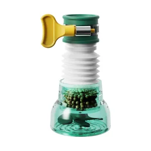Universal household faucet water filter purifier with splash-proof extender and filter beads