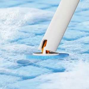 Brosse de toilette jetable avec tête d'éponge nettoyante concentrée pour salle de bain