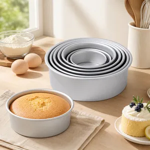 Aluminum Alloy Round Chiffon Cake Mold With Removable Bottom Anodized Baking Tool For Oven Kitchen DIY Bakery Accessories