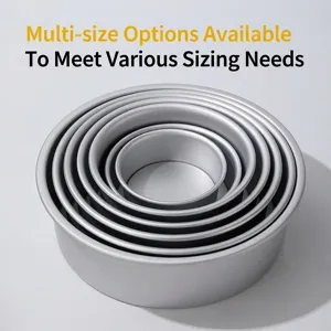 Round aluminum alloy chiffon cake mold set with multiple nested sizes