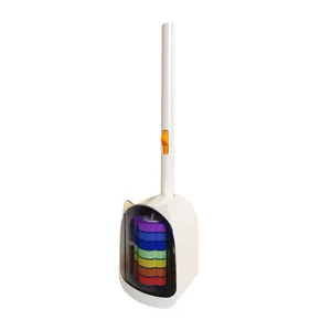 Kit de brosse WC jetable avec long manche et support mural pour le nettoyage des toilettes