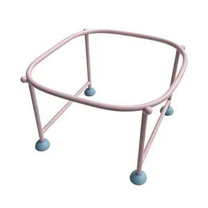 Soporte de drenaje de fregadero rosa multifuncional con ventosas azules para cocina