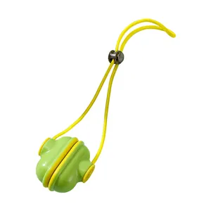 Green and yellow shoe deodorizer balls with adjustable lanyard for odor removal