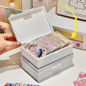 Weiße staubdichte Kunststoff-Kartenaufbewahrungsbox für Aufkleber und Fotokarten
