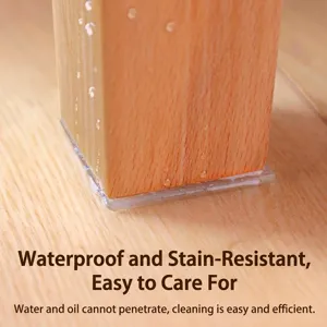 Waterproof transparent silicone furniture leg pads for anti-slip floor protection and noise reduction