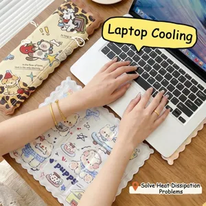 Lindo panel de enfriamiento para computadora portátil con perritos para escritorio
