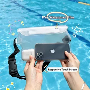 High-quality transparent waterproof waist bag for phone swimming and diving activities