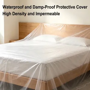 Waterproof disposable plastic dust cover film for bed and furniture protection