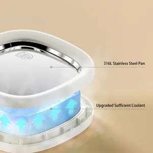 Machine à glace pilée manuelle avec plaque en acier inoxydable 316L et liquide réfrigérant