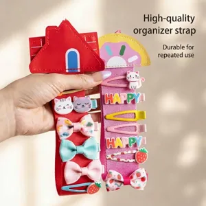 Simpatico organizzatore per accessori per capelli da bambina, espositore da parete