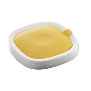 Plaque à crème glacée en acier inoxydable 316 manuel de couleur jaune et blanche