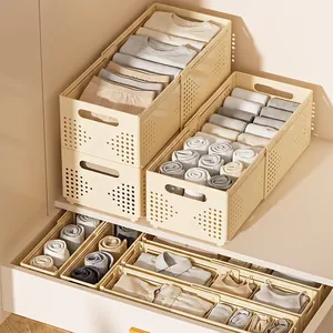Large foldable retractable storage basket for wardrobe organization and clothes storage