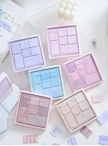 Gekleurde mini-notitieblaadjes geïnspireerd op oogschaduwpaletten, Starlight Coral