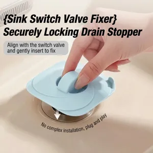 Square blue silicone sink drain stopper filter for kitchen and bathroom basin