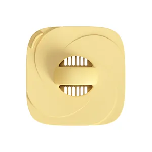 Square yellow silicone drain hair catcher for bathroom and kitchen sink