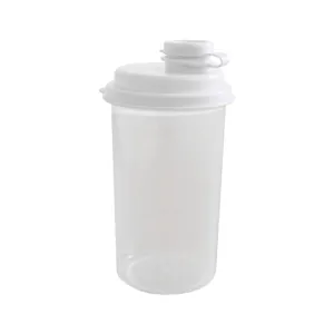 Bote de almacenamiento hermético de plástico con tapa blanca para cocina