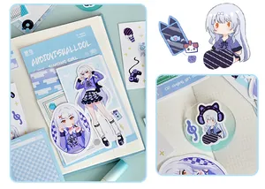 Detailansicht von Ebird Life Anime-Mädchen-Aufklebern für DIY-Handbuchdekoration