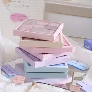 Creatieve starlight coral serie memoblokjes set in pastelkleuren met oogschaduwpalet ontwerp