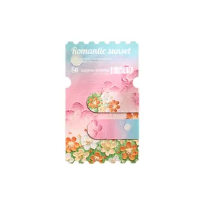 Romantic sunset oil painting magnetic bookmarks set for journal and reading decoration