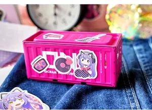 Süßes Anime-Mädchen und Musikinstrument Aufkleber-Set für DIY-Scrapbooking und Tagebuch-Deko