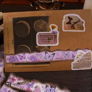 Adesivi vintage farfalle e fiori per scrapbooking e decorazioni di diari fai-da-te