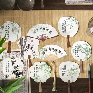 Traditional Chinese style calligraphy fan-shaped blessing cards for scrapbooking DIY decor