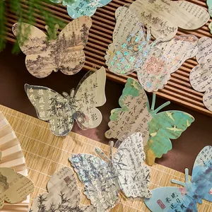 Klassische chinesische Postkarten in Schmetterlingsform für Scrapbooking und Dekoration.