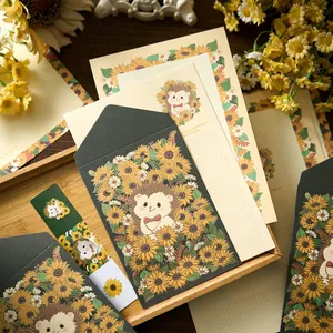 Zaomo Foil Stamping Letter Paper Envelope Kit Four Seasons Floral Animal Series Stationery Writing Collection For Hand Ledger