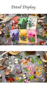 Detailopname van Streamer Dream PET-stickers met vlinder- en bloemmotieven voor journaling.
