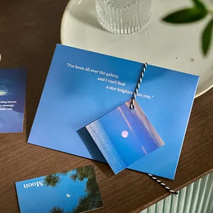 Kreatives ästhetisches Umschlag und Briefpapier Geschenkset mit Monddrucken