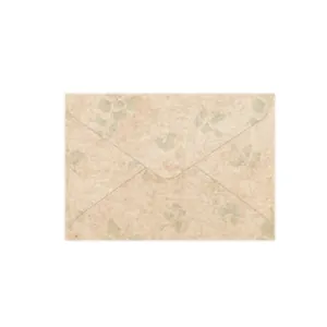 Vintage style floral pattern mini kraft paper envelope for letters greeting cards