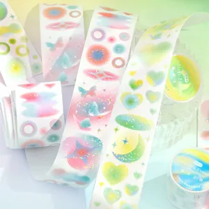 Nastro washi sfumato da sogno con stelle scintillanti per journaling e scrapbooking