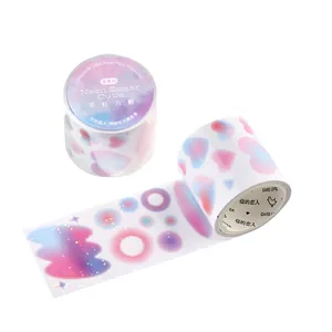 Nastro washi serie Dreamy Utopia con motivi glitterati sfumati Neon Sugar Cube per diario