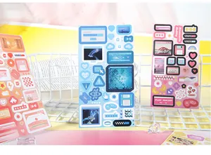 Colorful Korean style computer window decorative stickers for journal and scrapbooking