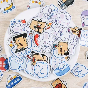 Niedliche bunte Cartoon-Tieraufkleber für DIY-Journaling und Dekoration, Set mit 40 Stück
