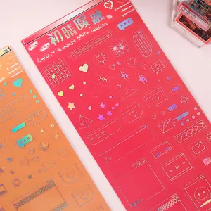 Korean style decorative heart and star stickers for scrapbooking and journaling