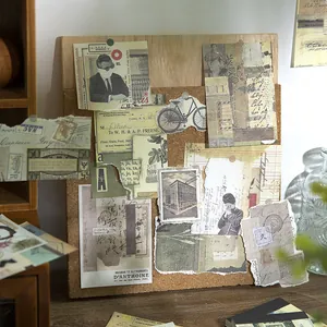 Kit de papel de scrapbooking vintage con 50 hojas de diseños retro
