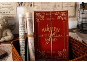 Vintage medieval style decorative craft paper set for scrapbooking background decor