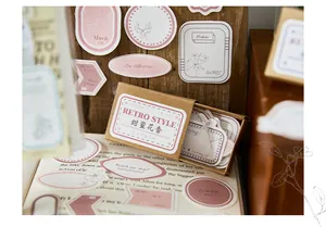 Vintage-Sticker mit Blumenmotiven für Scrapbooking und DIY-Journaling, Retro-Stil Kit