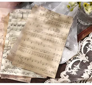 Carta da spartito musicale vintage per scrapbooking e diari