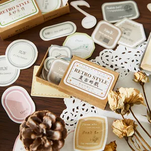 Adesivi per Scrapbooking in Carta Speciale in Stile Vintage Retrò Confezione Materiale Stampato Tipografia Antica Farfalla Fiore Diario Decalcomania Decorativa Cancelleria