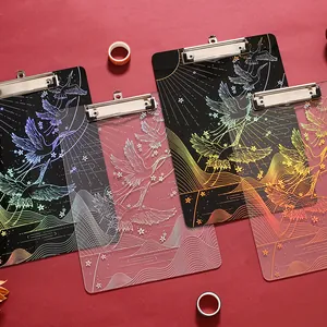 Holografisches Klemmbrett aus Acryl mit Kranich-Muster für Büro